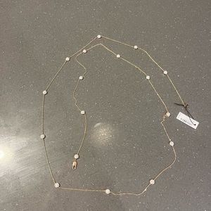RARE Henri Bendel crystal and rose gold necklace